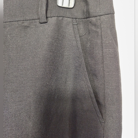 Talbots Women's Black Heritage Lined Linen Blend Lightweight Casual Pants Size 8 - Picture 13 of 16